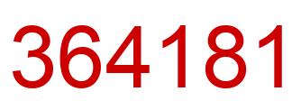 Number 364181 red image