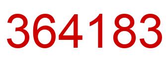 Number 364183 red image