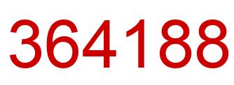 Number 364188 red image