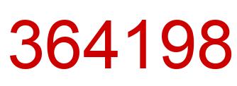 Number 364198 red image