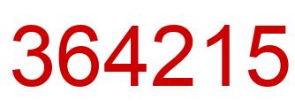 Number 364215 red image