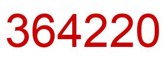 Number 364220 red image