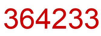 Number 364233 red image