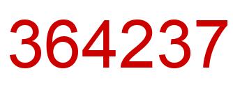 Number 364237 red image