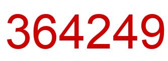 Number 364249 red image