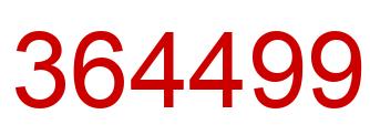 Number 364499 red image