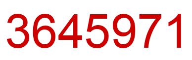 Number 3645971 red image