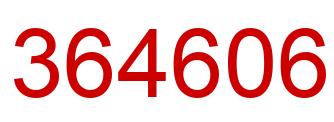 Number 364606 red image