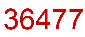 Number 36477 red image