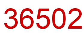 Número 36502 imagen rojo