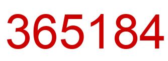 Number 365184 red image