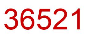 Number 36521 red image