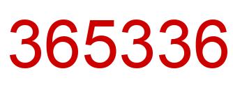 Number 365336 red image