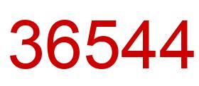 Number 36544 red image