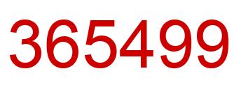 Número 365499 imagen rojo