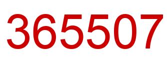 Número 365507 imagen rojo