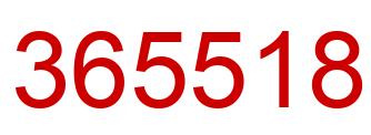 Number 365518 red image