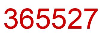 Number 365527 red image