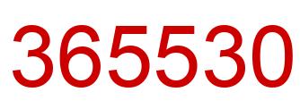 Número 365530 imagen rojo