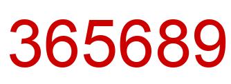 Número 365689 imagen rojo