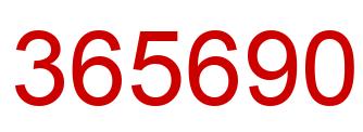 Número 365690 imagen rojo