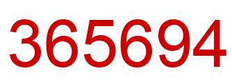 Número 365694 imagen rojo