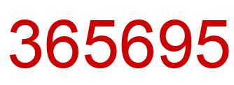 Número 365695 imagen rojo