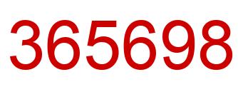 Número 365698 imagen rojo