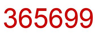 Número 365699 imagen rojo