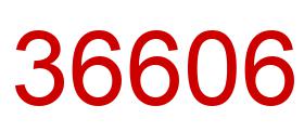 Number 36606 red image