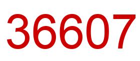 Number 36607 red image