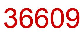 Number 36609 red image