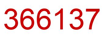 Number 366137 red image