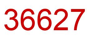 Number 36627 red image