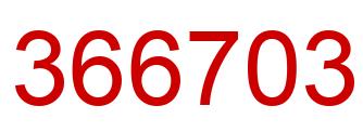 Number 366703 red image