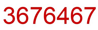 Número 3676467 imagen rojo