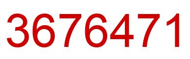 Number 3676471 red image