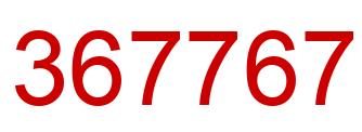 Number 367767 red image