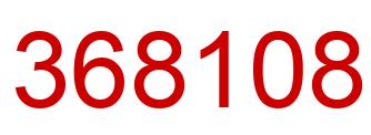 Number 368108 red image