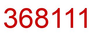 Number 368111 red image