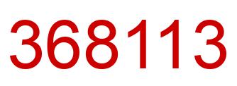 Number 368113 red image