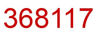Number 368117 red image