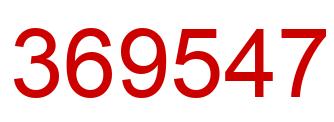 Number 369547 red image