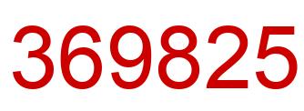Número 369825 imagen rojo