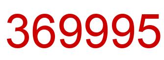 Number 369995 red image