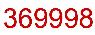 Number 369998 red image
