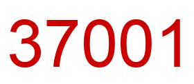 Number 37001 red image