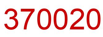 Número 370020 imagen rojo