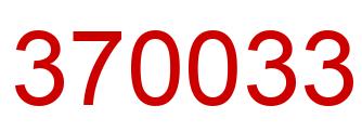 Número 370033 imagen rojo