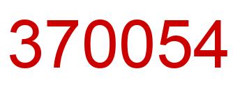 Number 370054 red image